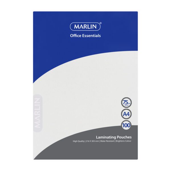 A4 LAMINATOR POUCHES 75MIC 100 SHEETS