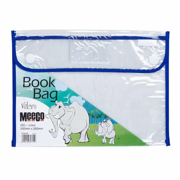 BOOK BAG VELCRO-BLUE