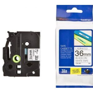 BROTHER TAPE TZ 36MM BLACK ON WHITE