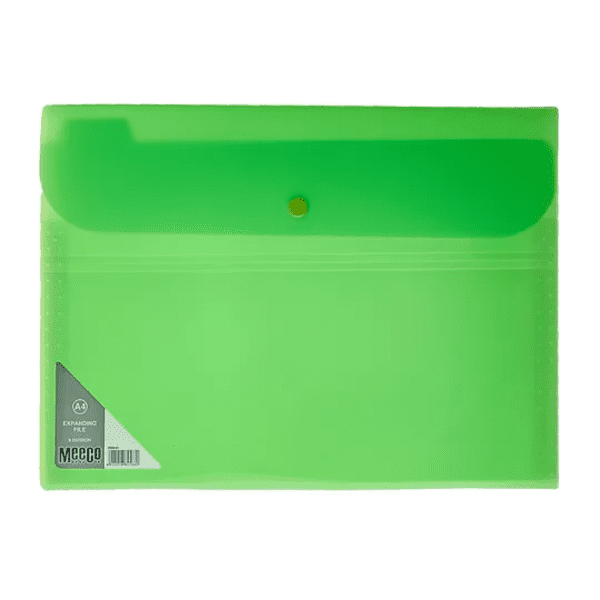 CONCERTINA FILE-MEECO TRANSPARENT GREEN