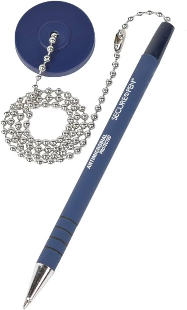 DESK PEN + CHAIN ALL OFFICE BLUE