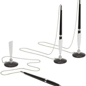 DESK PEN + CHAIN ALL OFFICE SILVER