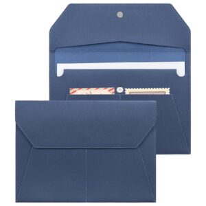 DOCUMENT WALLET ORGANIZER 4 DIV-BLUE