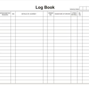 P.O.A CCMA PAGE ADAY LOG BOOK FOR DRIVERS