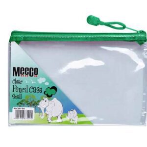 PENCIL CASE CLEAR SMALL-GREEN