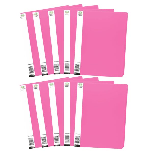 PLASRIC A4 PAPER 20 POCKET FILE DOCUMENT FOLDER HOLDER,RANDOM COLOURS