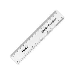 RULER  - 15CM SHATTER RESISTANT CLEAR